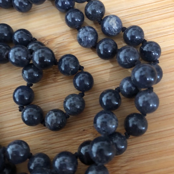 $78  Natural Stone Bead Necklace  Approximately 36 Inches - Picture 5 of 6